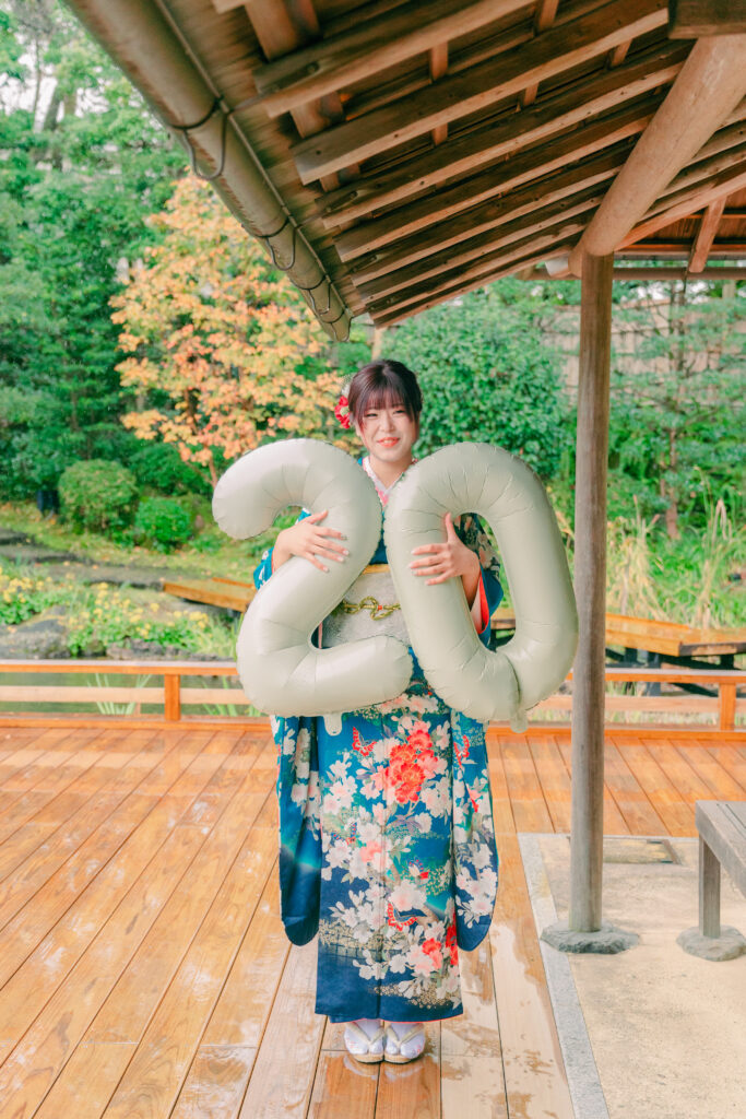 成人式前撮りin紅葉山庭園