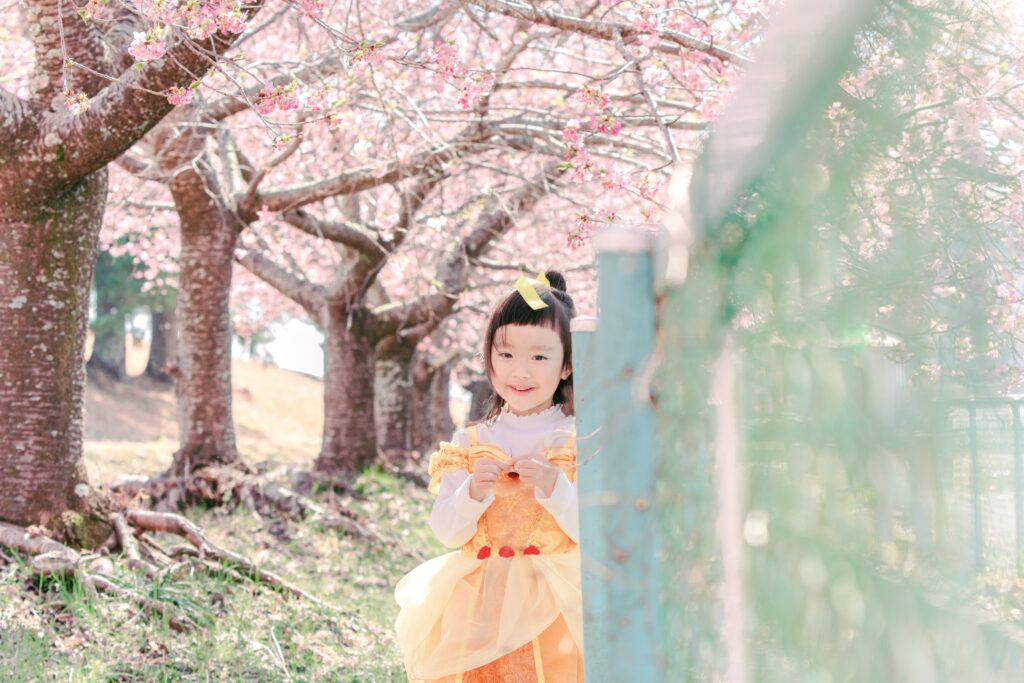 家族写真in美和の河津桜